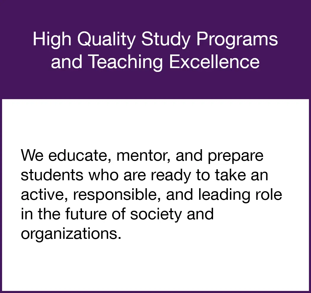 High Quality Study Programs  and Teaching Excellence