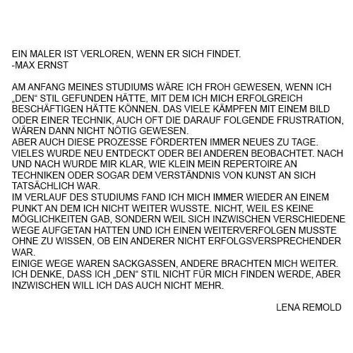 Carte blanche #26 Lena Remold Text