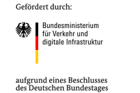 Logo - Förderung durch: Bundesministerium für Verkehr und digitale Infrastruktur
