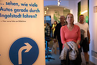 The exhibition on the traffic of the future invited visitors to think about future mobility in Ingolstadt.