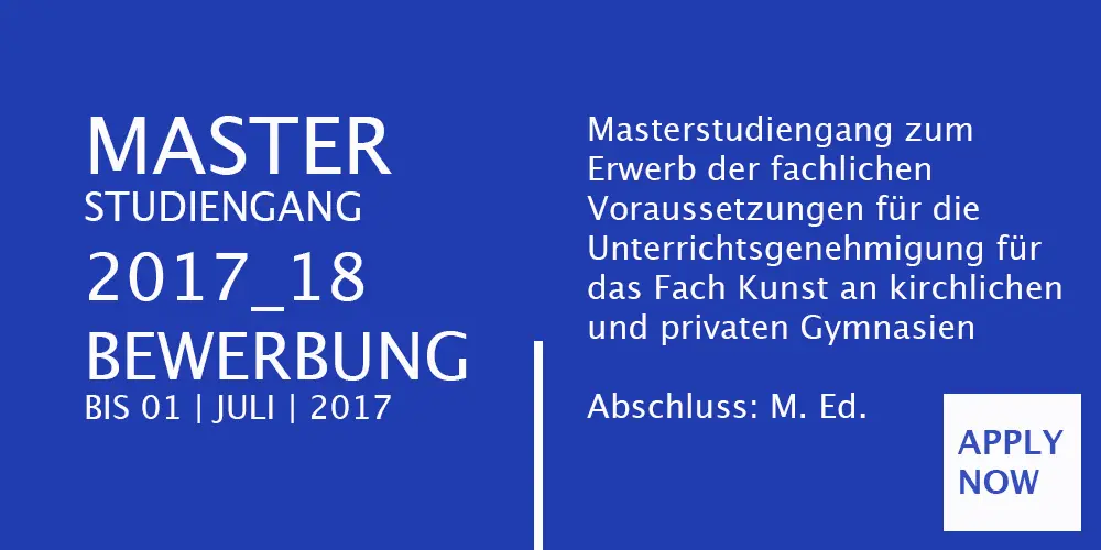 Master Kunst – Apply Now