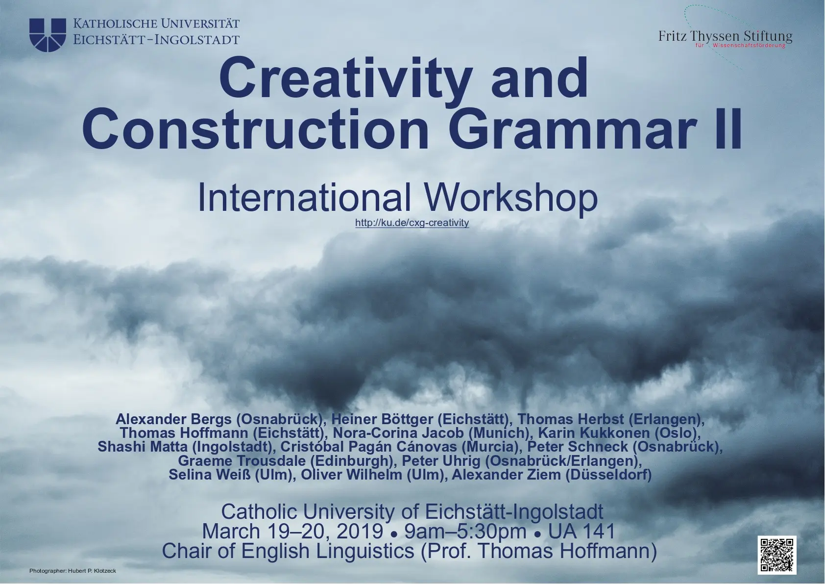 Plakat Creativity and Contruction Grammar 2019