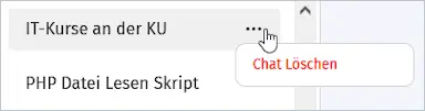Navigationsleiste - Chat löschen