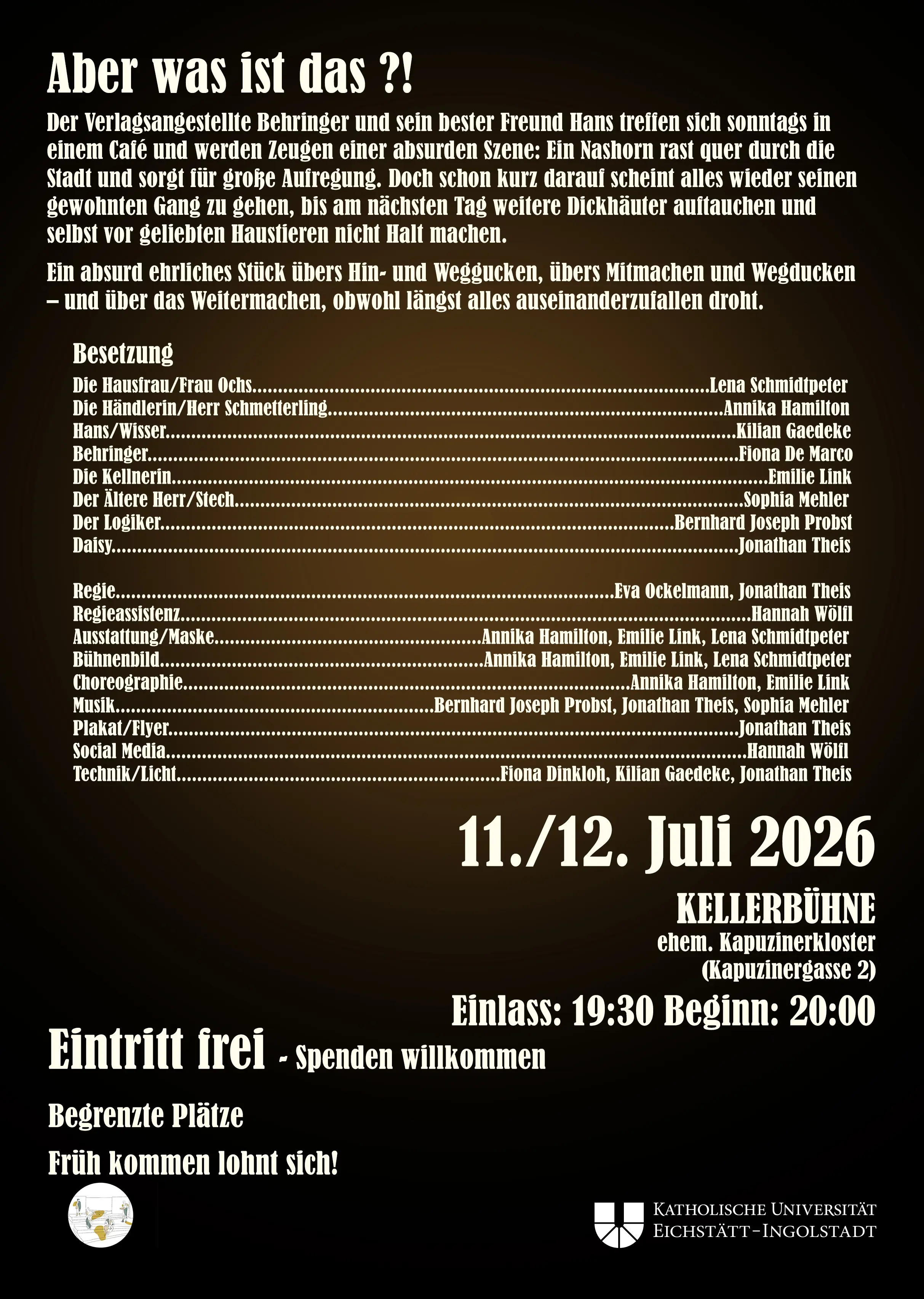 R&uuml;ckseite des Flyers zu "Dickh&auml;uter"