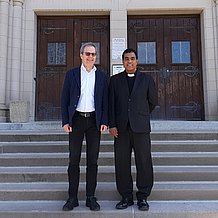 Begegnung mit dem Vizerektor des National Seminary der Catholic University of America: Rev. Fr. Chris Arockiaraj, P.S.S.