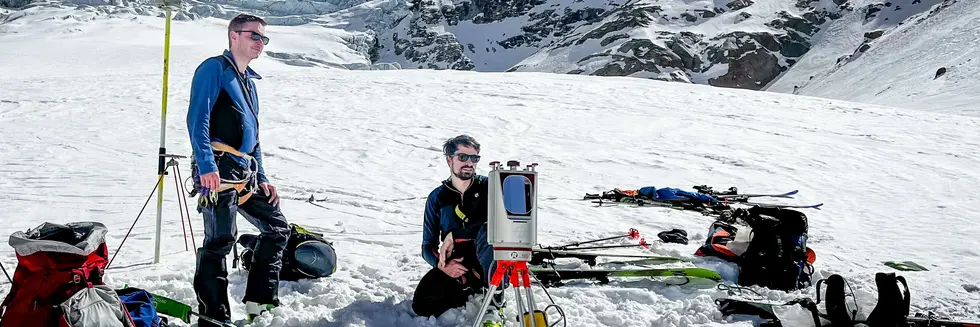 Forscher auf dem Gletscher
