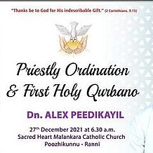 Priesterweihe - Peedikayil