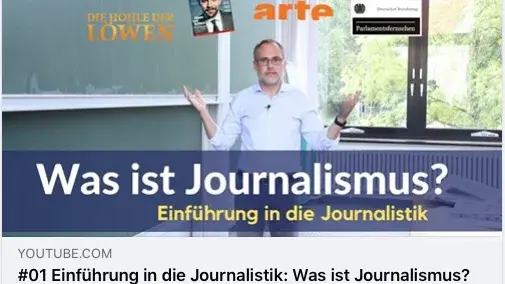 Prof. Dr. Klaus Meier in der "YouTube-Vorlesung"