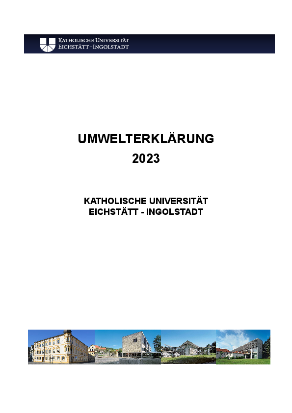 Titel Umwelterklärung 2023