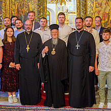 Der Ökumenische Patriarch Bartholomaios I. empfing Prof. Dr. Thomas Kremer und die Studierenden. 