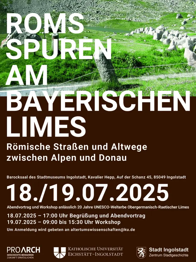 Roms Spuren am bayerischen Limes Workshop Plakat