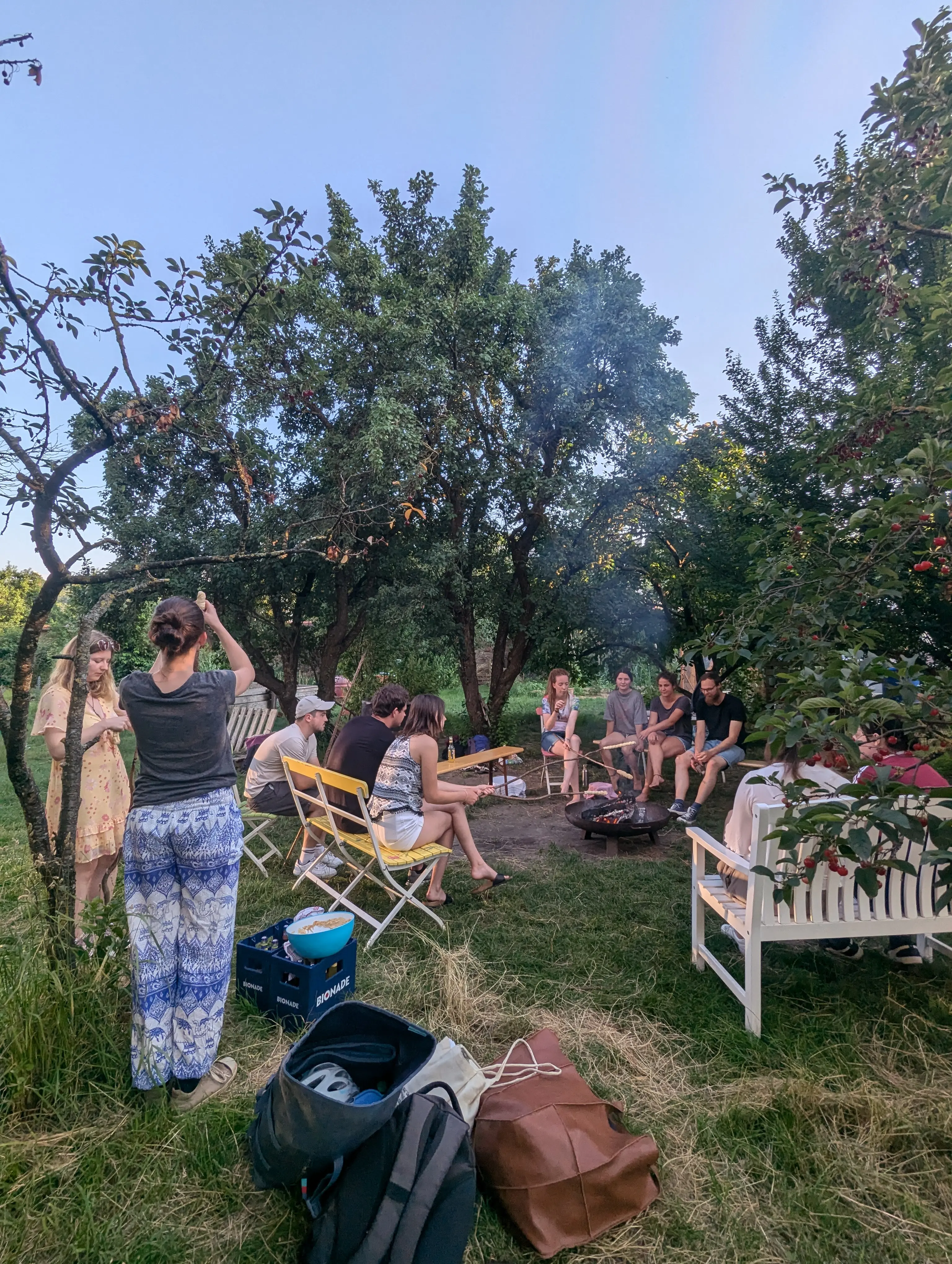 Lagerfeuer im Kapuzinergarten