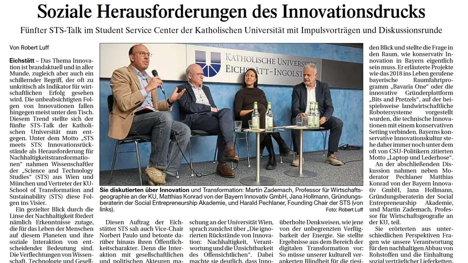 Berichterstattung im Eichst&auml;tter Kurier