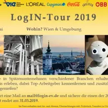 Flyer der LogIN-Tour 2019 nach Wien