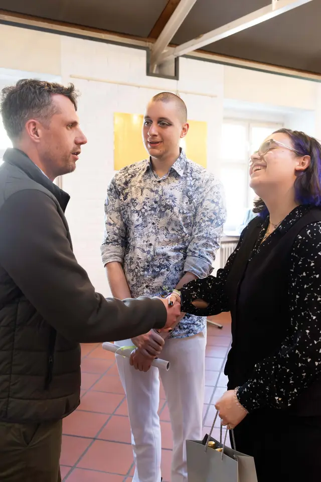 OB Grienberger mit Sascha Gr&uuml;nwald und Sophie Geier