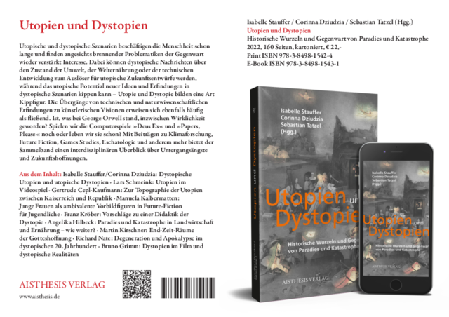 Flyer zum Buch "Utopien und Dystopien"