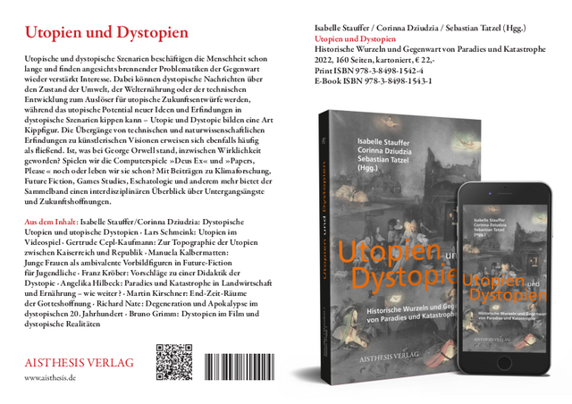 Flyer zum Buch "Utopien und Dystopien"