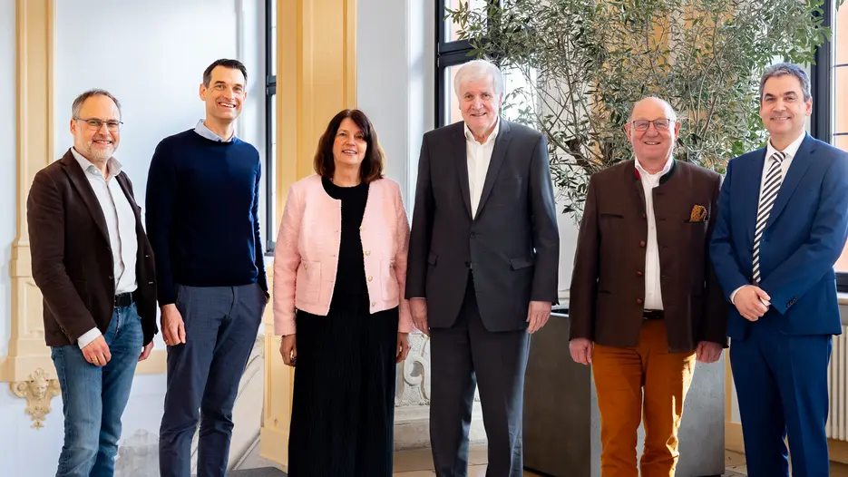 Die Hochschulleitung der KU am Rande eines Treffens mit Horst Seehofer im vergangenen Sommer