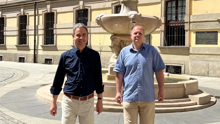 Prof. Lebioda und Prof. Stüwe