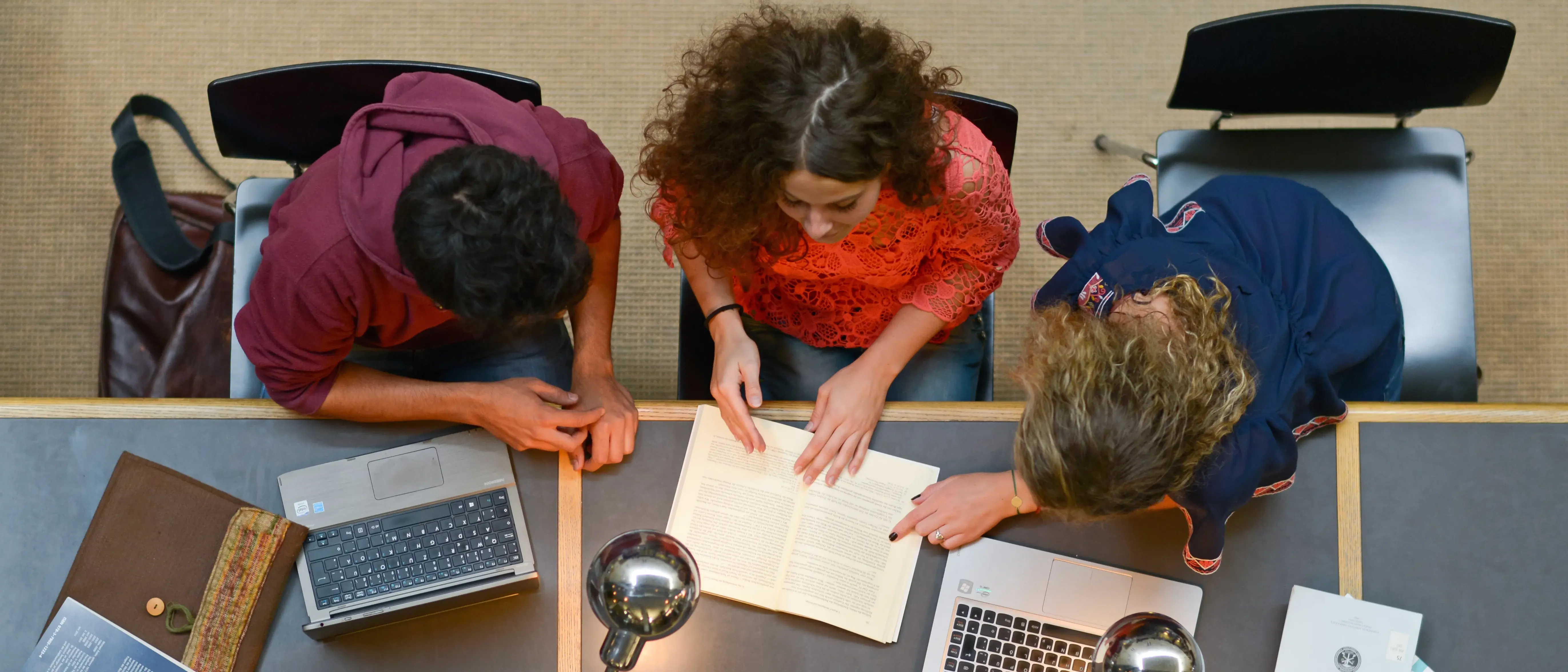 Students in library