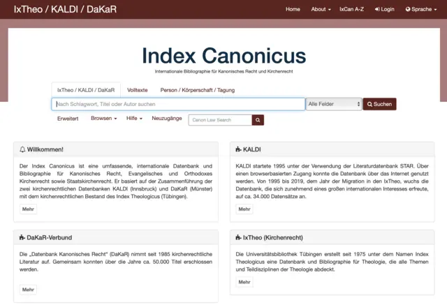 Startseite Index Canonicus