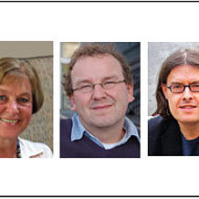 (v.l.)  Elisabeth Schinagl, Richard Auer und Akos Doma (Foto: Franz Besendörfer) sind zu Gast beim Leseabend "Dichter dran" in der Universitätsbibliothek der KU.