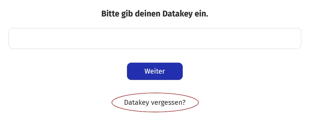 HAWKI 2.0.1 - Datakey vergessen?