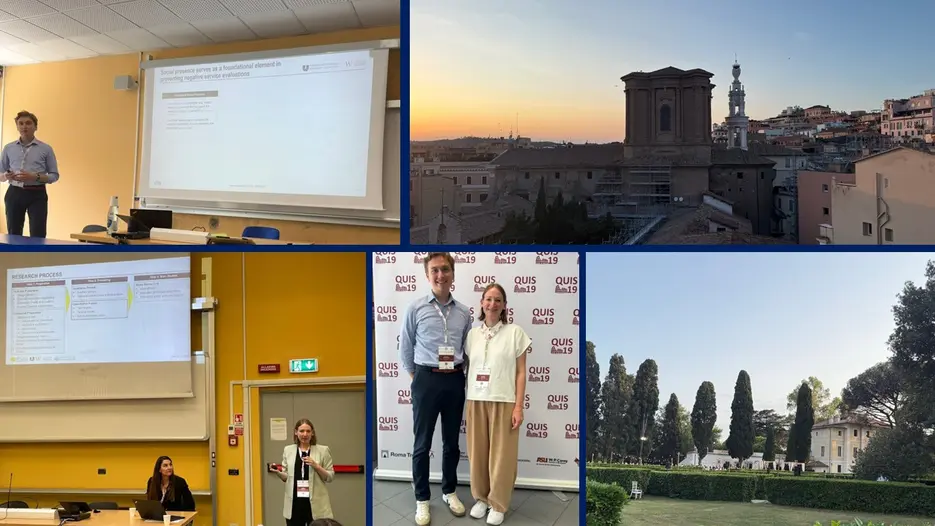 Jannes Marquardt and Marah Blaurock at QUIS 19 conference 