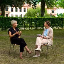 Prof. Dr. Miriam Lay Brander und Michelle Milewski (Moderatorin) 