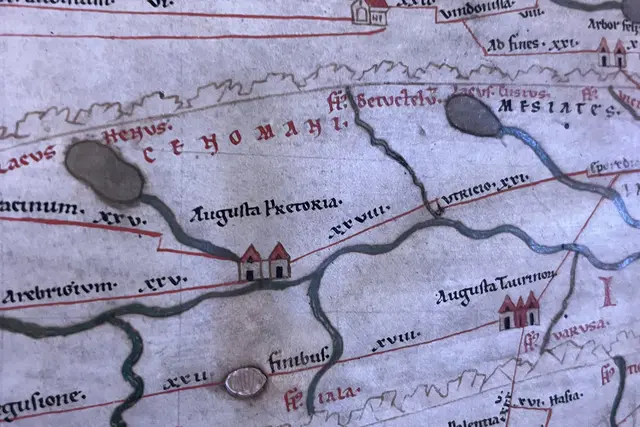 Vermutlich fr&uuml;hneuzeitliche Hilfslinien in Oberitalien