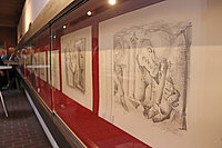 Ausstellung mit Werken im Foyer der Hofgartenbibliothek