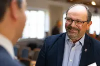 Gespräch am Rande der Tagung