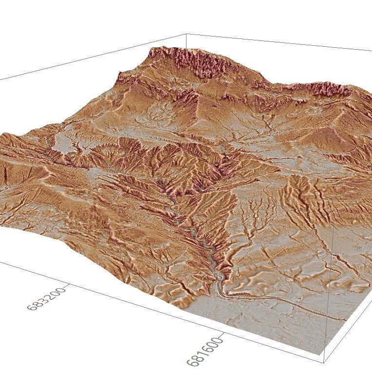 3D-Visualisierung des Lainbach-Einzugsgebietes