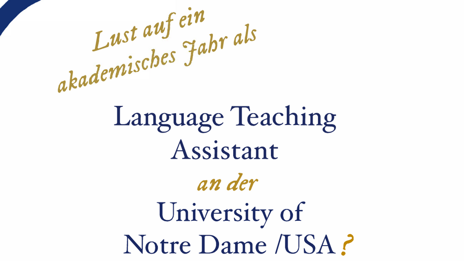 Plakat Ausschreibung Language Teaching Assistant