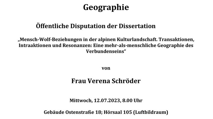Disputation Verena Schröder