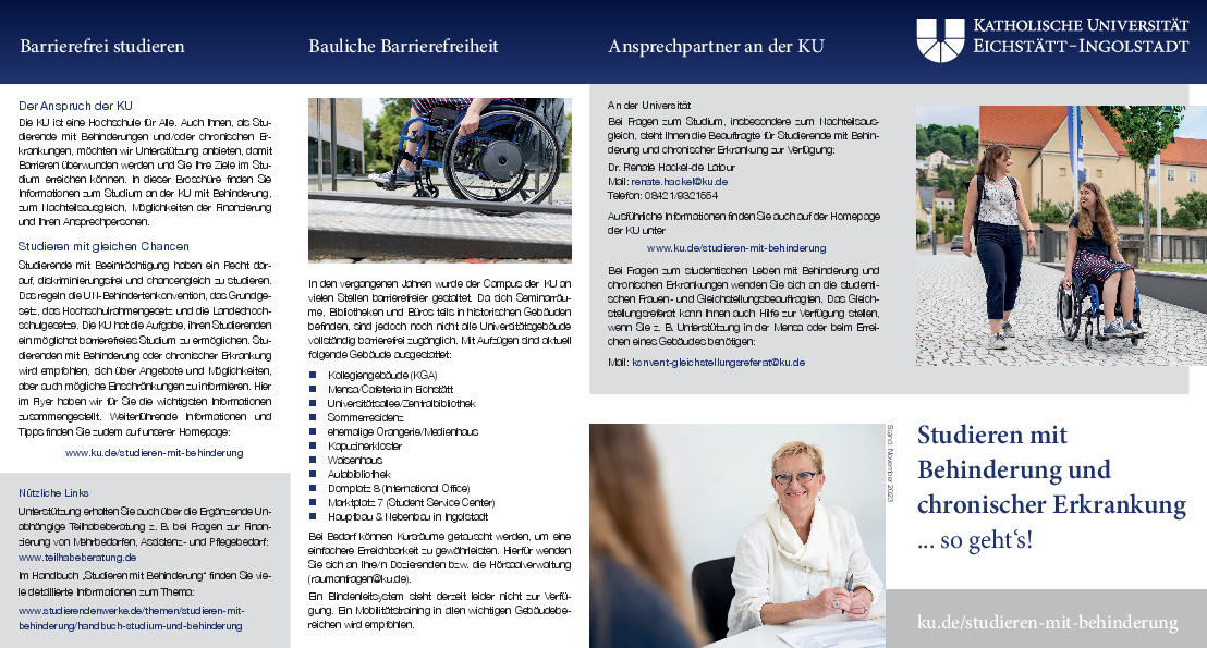 Flyer Studieren mit Behinderung und chronischer Erkrankung