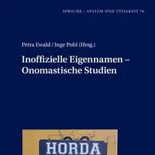 Cover des Sammelbands: Inoffizielle Eigennamen - Onomastische Studien