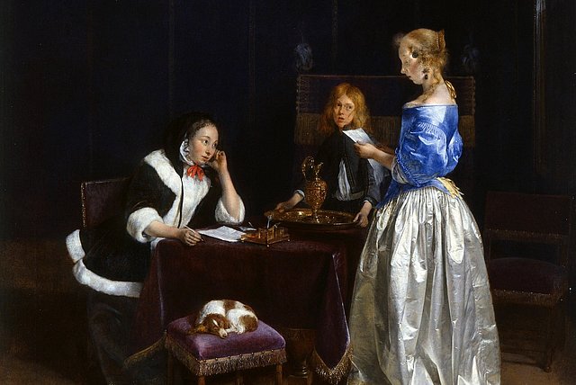 Gerard ter Borch: Woman Reading a Letter, 1660-1662.