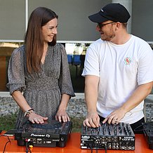 Ein DJ sorgte am WFI-Sommerfest für Stimmung.