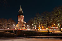 Kathedrale von Turku in der Nacht