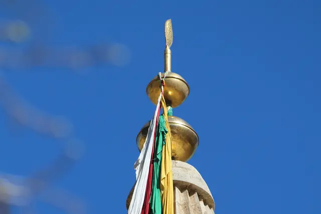 [Translate to Englisch:] Turmspitze des jesidischen Heiligtums von Lalesh
