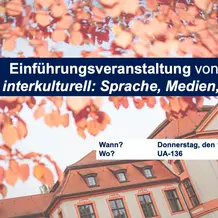 Einführungsveranstaltung 2023/2024