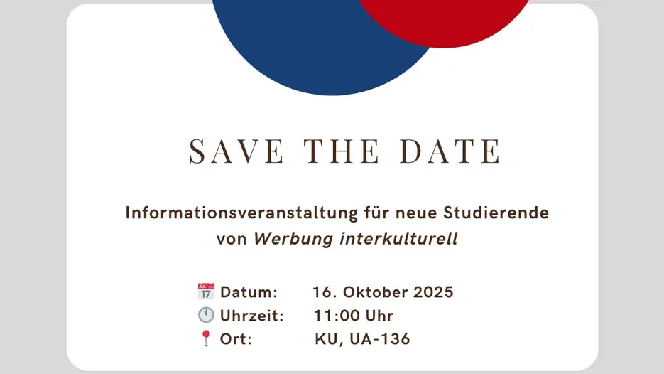 Save the date Einführungsveranstaltung 2025