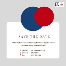 Save the date Einführungsveranstaltung 2025