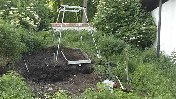 Aufbau der Beregnungsanlage