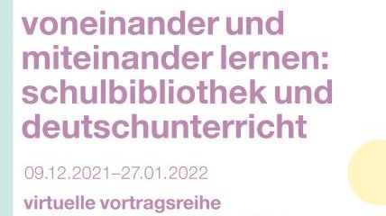 Poster Vortragsreihe Schulbibliothek und Deutschunterricht
