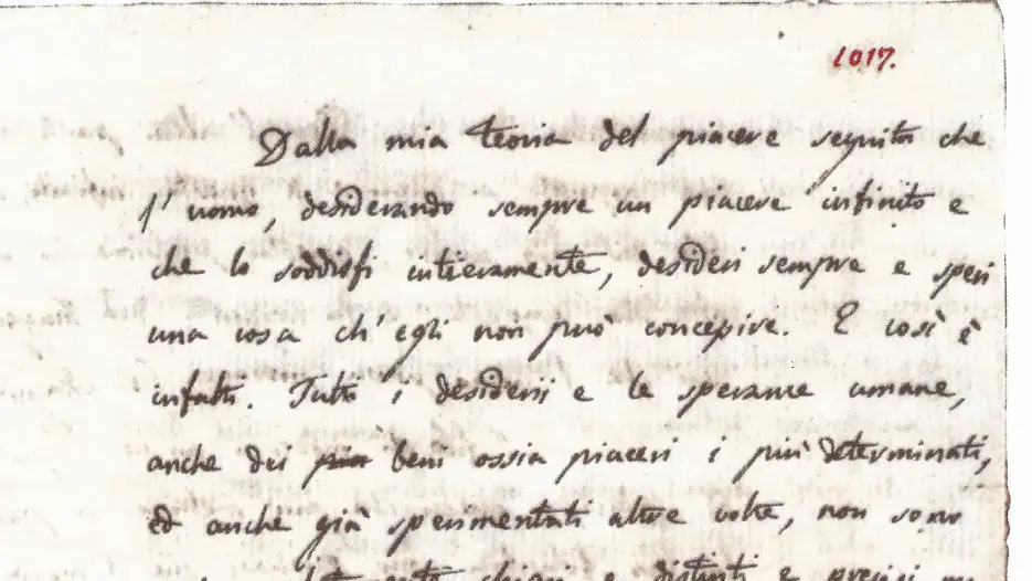 Leopardi Manuskript