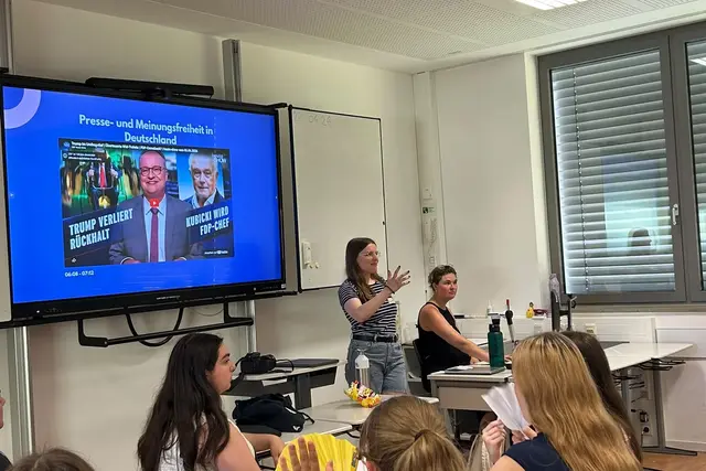Lisa Langner bei ihrem Vortrag