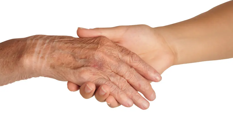 Ältere und jüngere Hand