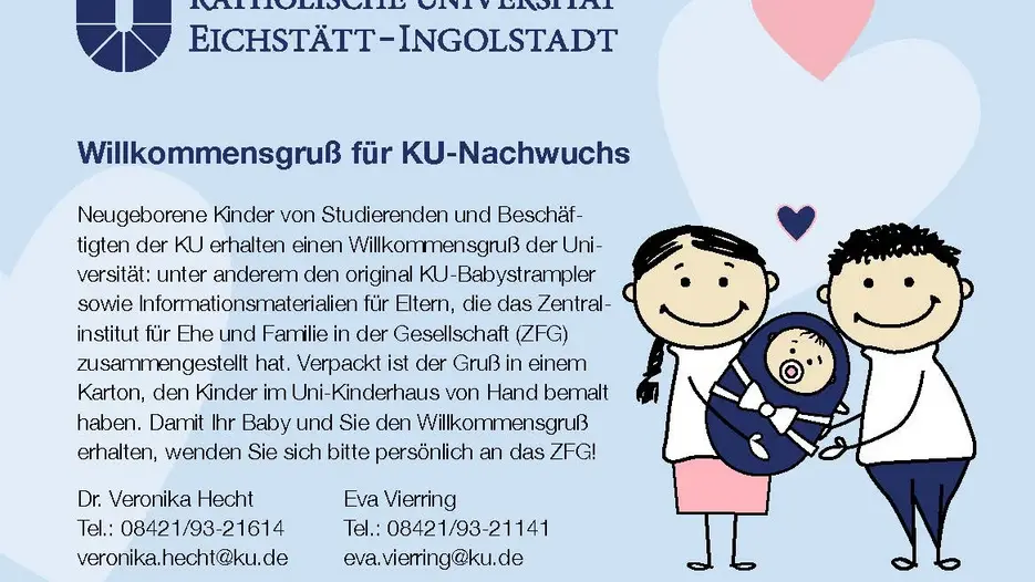 Informationskarte Willkommensgruß